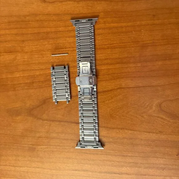 Tory Burch "The Miller" 20mm two tone Apple watch bracelet watchband - Picture 2 of 5